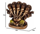 Resin 5  Panchmukhi Lord Ganesha Hindu God Ganesh Ganpati Idol Figurine