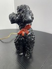 Vintage Black Ceramic Poodle Night Light - Table Lamp - East Germany