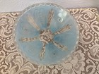 Antique Art Deco Frosted Blue Glass Ceiling Light Fixture Shade    11  Dia 