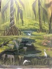 Highwaymen Style Florida Swamp  12    X  18 1 2     Oil On Wood Panel  V R Philips 