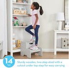New- Kids Furniture Wooden Step Stool - Gray