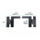 Black H-l Flush Hinges 4 5  H Wrought Iron Door Hinges Rust Resistant Pack Of 8