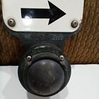 Vintage Retired Crosswalk Pedestrian Push Button Porcelain Sign  Mc Cain
