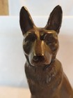 Antique Vintage Cast Iron Hubley German Shepherd Doorstop With Partial Label