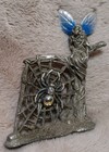 Fairy With Spider Web spider  1990s Pewter Fairy W  Handpainted Wings By Gallo