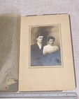 Antique Cabinet Photo Card Young Couple Man   Woman 