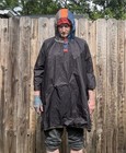 Ul Waterproof Breathable Backpacking Poncho Sleeves sides Snap  Belt  5oz Myog
