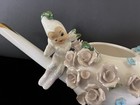 Vintage Esd Japan Lusterware Mr 4599 Pixie Elf Fairy Sitting On Watering Can