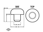 Rubber Push In Bumper Feet     1 2  Od  7 32  High  For 1 4  Holes     Sold In Packs
