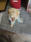 Country Artists Puppy Love   04657 Rupert - Yellow Labrador In Blue Striped Pj   s