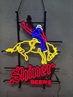 Shiner Beer Rodeo Led Bar Sign Man Cave Garage Decor Light Motion New 30    X 23    
