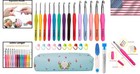 Complete Crochet Starter Kit  14 Ergonomic Hooks  Case  And Tools Included