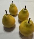 4pcs Artificial Faux Pears Yellow brown 4in Decorative Fruit-beautiful