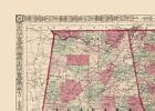 Historic State Map - Georgia Alabama - Johnson 1864 - 23 X 32 33