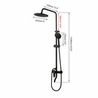 Us Black Shower Faucet Set Rainfall Round Head Wall Mounted Mixer Hand Spray Tap