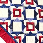 Handmade Stars Of Victory Cotton Patchwork Quilt Top topper 86x86