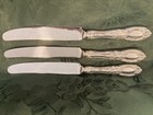 Set Of 3 King Richard Towle Sterling Silver Handle Din  Knives W stainless Blade