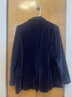 Beautiful 1970s Larry Levine New York Navy Dark Blue Velvet Blazer