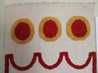 Vintage High Pile Wool Rug Wall Art Mid Century 70s Moroccan 