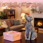 Garden Statue Dog Figurine Decor     Outdoor Decoration With Butterfly For Garden 