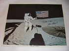 Apollo 14 Astronaut Alan Shepard Hand-signed Eva Usa Flag 8x10 Nasa Litho photo