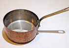 Vintage 5 75 Inch Dia  Copper Pot Made In France  With Brass Handle