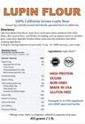Bogo California Grown Sweet White Lupin Bean Flour - 2 Lbs - Vegan Protein 