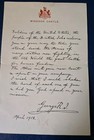 Vintage 1918 World War I Letter From Windsor Castle - King George To Us Soldiers