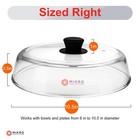 Glass Microwave Splatter Cover For Food Plate - Sturdy Borosilicate Glass Spl   