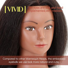 Mannequin Head With 100  Human Hair  Manikin Head Human Hair Cosmetology Doll He