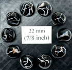 Zebra Black white Glass Marbles 22mm  7 8 Inch  Shooter Taw Lot