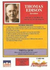 Thomas Edison  Inventor  46 - 1992 Americana Trading Card     
