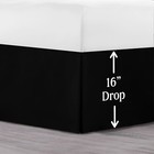 Luxury Bed Skirt Pleated 16  Drop Solid Premium Soft Microfiber Dust Ruffle