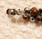 Vintage Taxco Sterling Silver   Copper Caviar Necklace 16  Ts-24 Spratling
