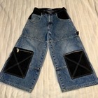 Vintage Lee Pipes 26 20 Wide Leg Baggy Jeans 90s Skater Grunge Y2k Jnco