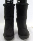 New  Black 4 wedge  High Heel Round Toe   Ankle Boots Women  Size  5