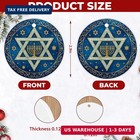 Hanukkah Ornament For Jewish Home - Star Of David   Menorah Ceramic Holiday Deco