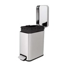 Trash Can  1 3 Gallon Slim Step On Bathroom Trash Can  Silver  Stainless Steel