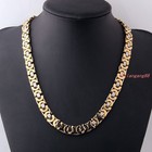 Stainless Steel Link Chain Necklace Bracelet Set Men s Jewelry Silver Gold Gift
