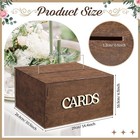 Wooden Wedding Card Box Slot Reception Birthday Bridal Graduation Rustic Brown