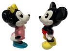 Vintage Walt Disney Productions Ceramic Mickey And Minnie Mouse Figurines Japan