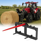 Heavy Duty 49  Bale Spear W  2 Stabilizer  3000lb Capacity Skid Steer Attachment