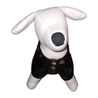 Black Pleather Dog Cat Coat Biker Jacket Silver Studs Pet Clothing Puppy- Medium
