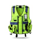 Reflective Vest Multi-bag Construction Site Building Safety Protection Vest Fluo