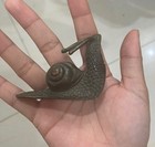 Chinese Rare Bronze Handmade Snail Statue Collection Scene Ornament