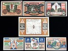1921 Germany Quern 7 Piece Pfennigs   Mark Notgeld Complete Note Set