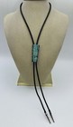 Gorgeous  Vintage Signed A Francisco Navajo Turquoise Sterling Silver Bolo Tie