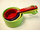 Vtg Farberware Measuring Cups Set Of 4 Flat Multicolor 1 4  To 1 Cup Plastic Frs