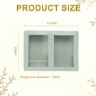 Beeswax Candle Mould 9 9cm X 13 5cm 2grids Rectangle Reusable Module  Grey