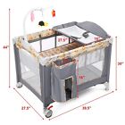 Baby Bassinet Bedside Crib 3 In 1 Capacity Foldable Bedside Sleeper Playpen Yard